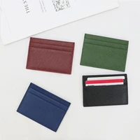 classic business saffiano split leather credit card holder limited edition customed initial letters id card case card wallet