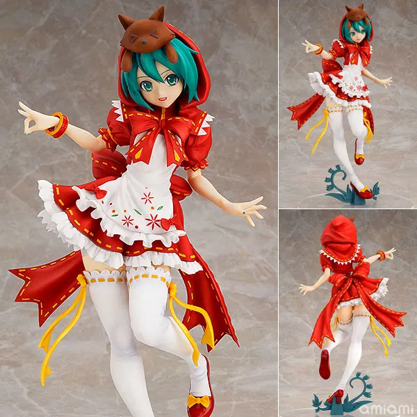 25 см аниме Hatsune Мику ПВХ фигурку Коллекционная модель игрушки Красная Шапочка