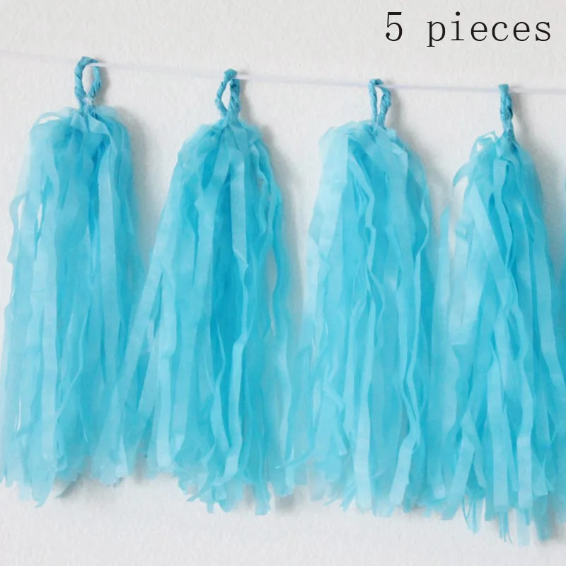 5 pc Tassel Sky Blue 1 день рождения для мальчиков и девочек, 1 день рождения, праздничные украшения для детей, мой первый день рождения, 2, 3, вечерние воздушные шары из фольги для малышей, я один год - Цвет: 5 pc Tassel Sky Blue
