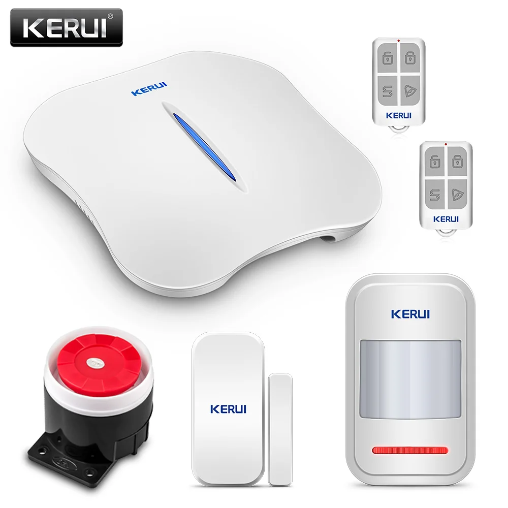 Система охранной сигнализации KERUI W1 Wi Fi PSTN беспроводная для дома|Комплекты