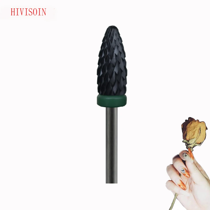 

5Pcs Black Ceramic Nail Drill Bit - Flam Bit - C(1041.060)