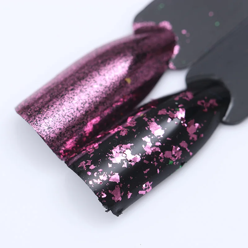 Pink Flakes Золотой Серебряный ноготь полоса проволока зеркало металлическая линия нерегулярные блесток Блеск Flakies УФ гель 3D украшения ногтей - Цвет: Pink Flakes