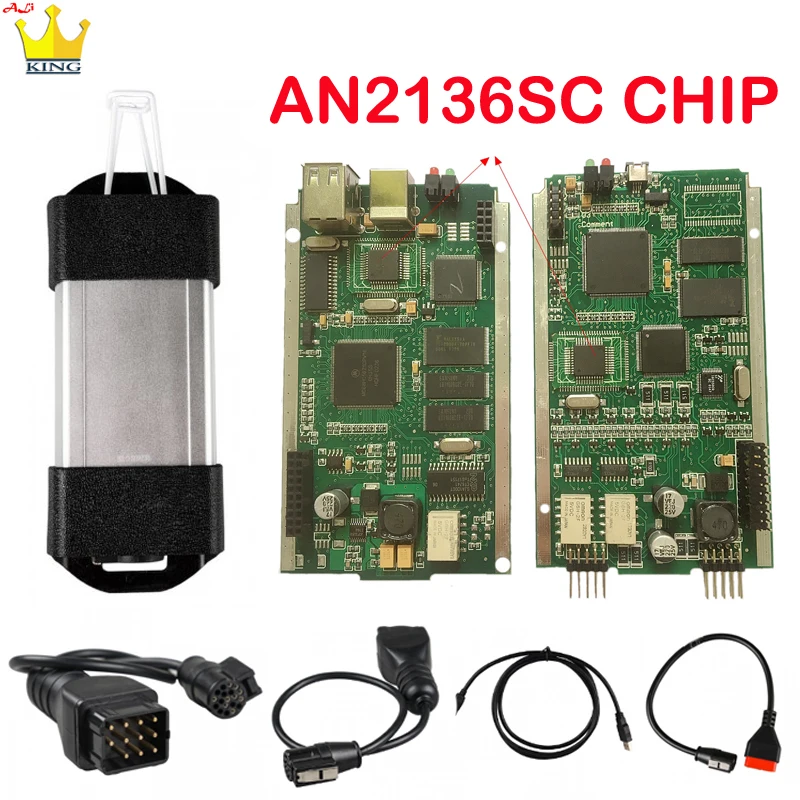 Для зажима renault полный чип CYPRESS AN2136SC PCB V177 OBD2 renault МОЖЕТ закрепить диагностический интерфейс до