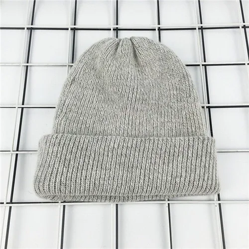 Light grey Зимние уличные походные спортивные треккинговые шапки для детей и женщин из кроличьего кашемира, вязаные толстые теплые модные женские шерстяные шапки из ангоры - Цвет: Light grey