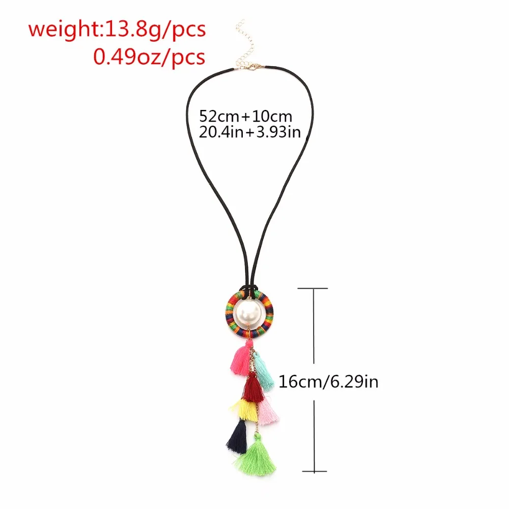 Bohemia pearl pendant necklace South Korea cotton velvet tassel necklaces earrings | Украшения и аксессуары