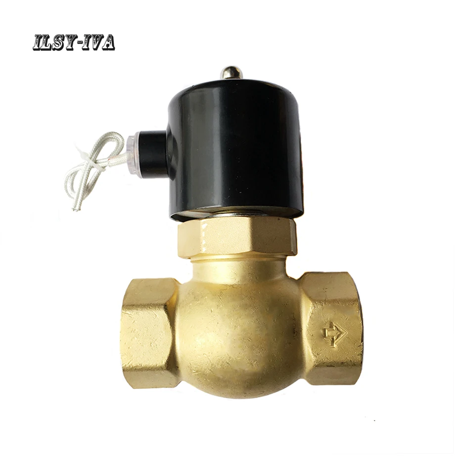 G2 &quotDN50 DC24V двухсторонний латунный нормально закрытый высокотемпературный