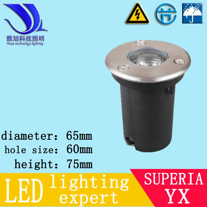 1W 1 шт. 1-36 Вт светодиодный подземный светильник IP65 утопленный lamp110V-240V напольный светильник DC12V24V - Испускаемый цвет: 1W
