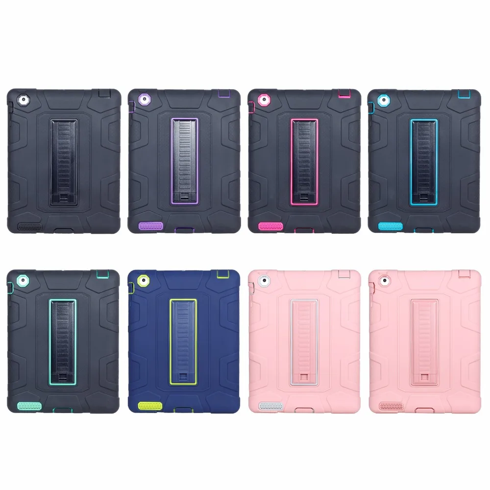 Противоударный силиконовый чехол для Apple iPad 4 3 2 с подставкой|cover for apple ipad|for ipad 2for |