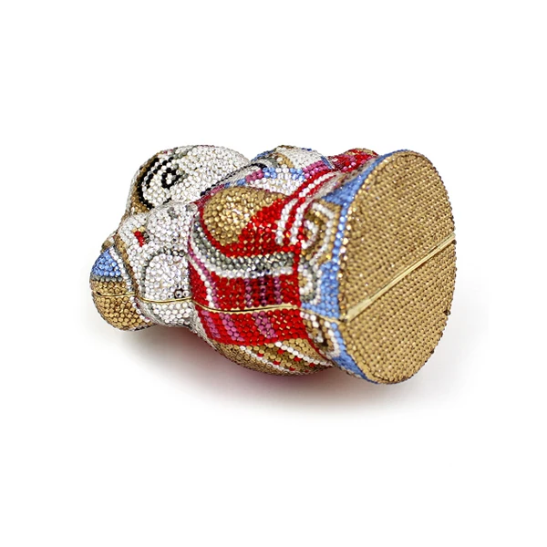 Женская вечерняя сумка из 100% чистого золота ручной работы с кристаллами