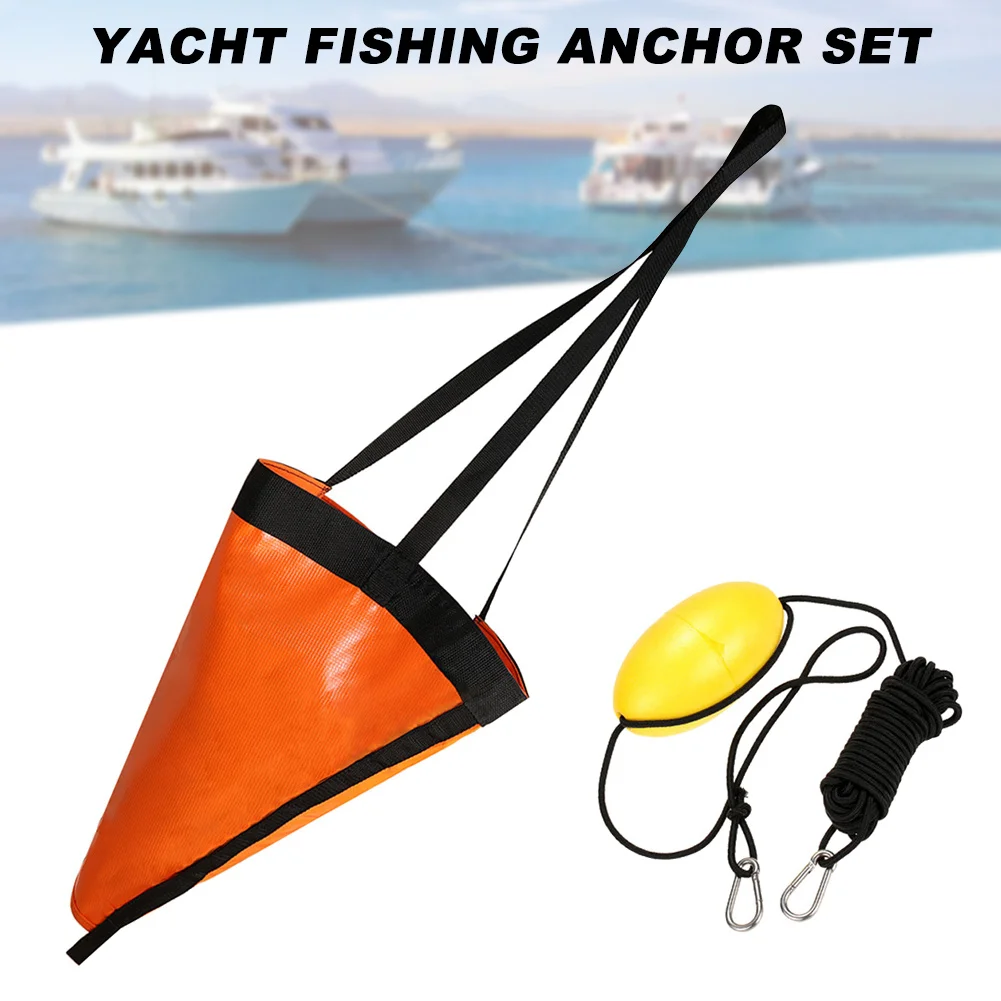 24/32 pollici Sea Anchor Drift Sock Trolling Drift Sock Drogue con Kayak corda di traino linea boa palla e T8