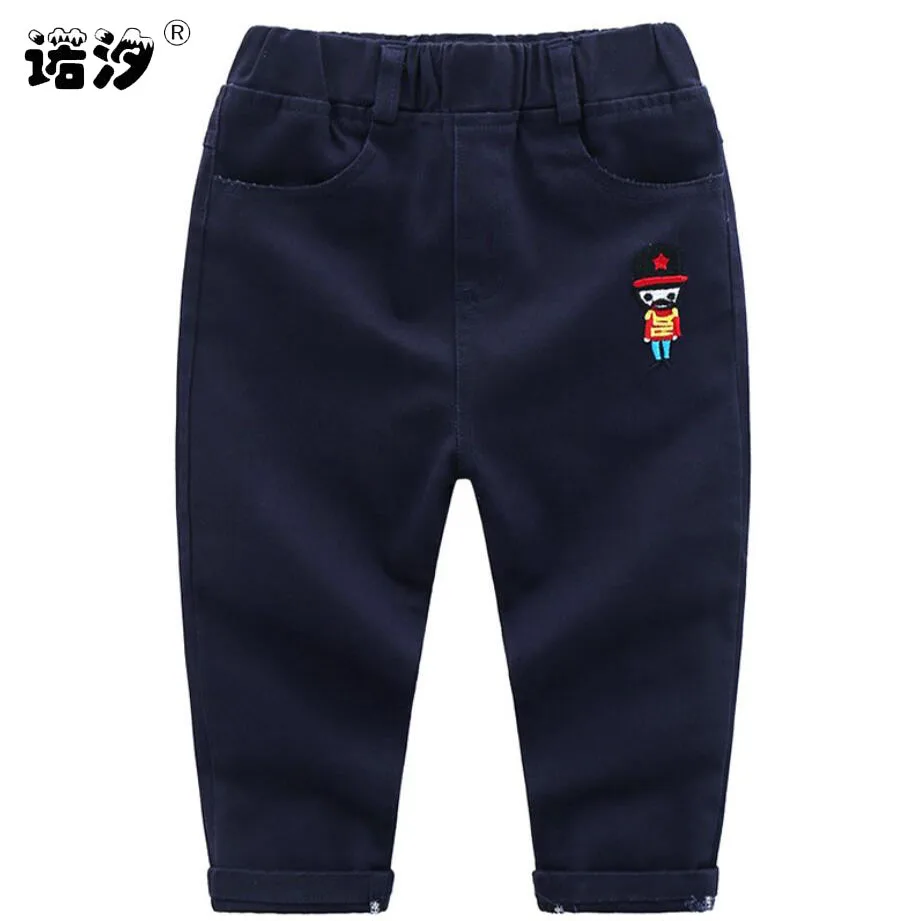 Длинные Стильные штаны из чистого хлопка с эластичной резинкой на талии