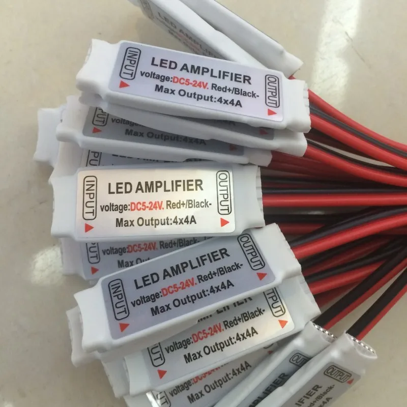 

1pcs 5pin Mini RGBW Amplifier DC5-24V 4CH x 4A for RGBW 5050 SMD LED Strip Light