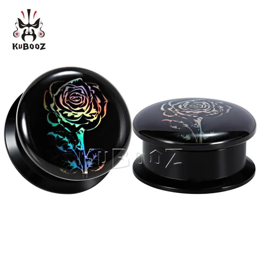 Style1 KUBOOZ диаметры для ушей туннели серьги-Плаги для пирсинга ювелирные расширители тела фото серьги с логотипом удлинитель Шпильки Модные украшения для подарка - Окраска металла: Style1