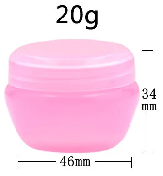 Pink 20g Пустая мини банка горшки косметический макияж Внутренняя крышка крем для лица бальзам для губ контейнер мои многоразовые бутылки - Цвет: Pink 20g
