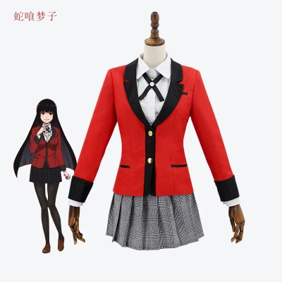 style 1 Аниме Kakegurui Косплей Костюм юмеко джабами кирари момобами японская школьная форма для девочек полный набор компульсивный игрок - Цвет: style 1