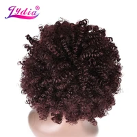 lydia 8inch synthetic chignon bun curly 99j hair with two plastic combs easy chignon updo for short hair wedding hairstyle