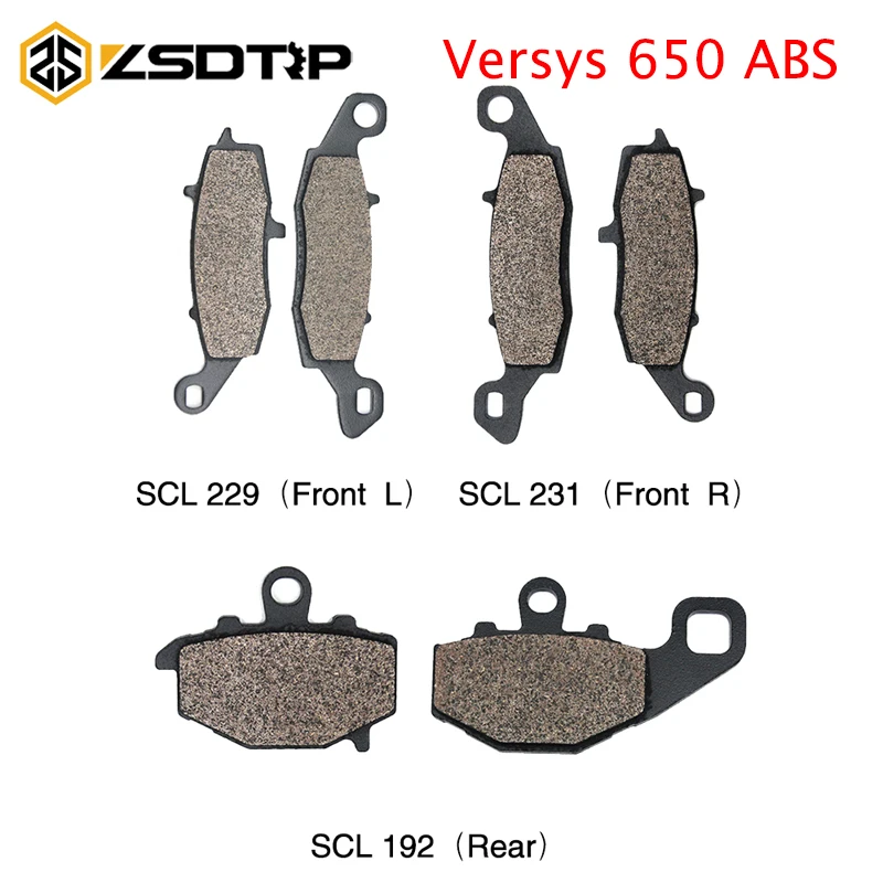 Тормозная колодка ZSDTRP для мотоцикла Kawasaki Versys 650 ABS 2007 2008 2009 2010 2011 2012 2013 передняя и