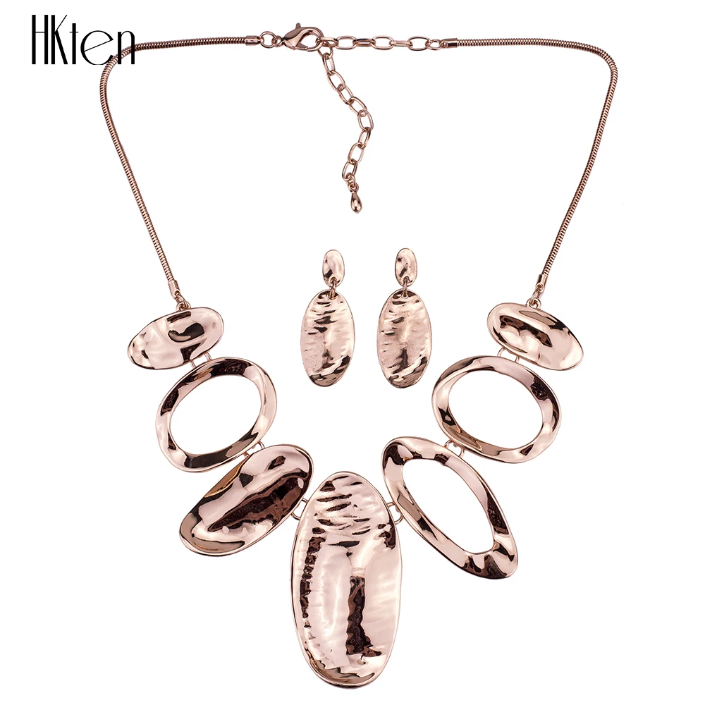 

MS1504865 High Quality Jewelry Sets Friendly Alloy Woman's Necklace Earring Set Lead&Nickle Free Imitate Rose Gold&Silver Plated