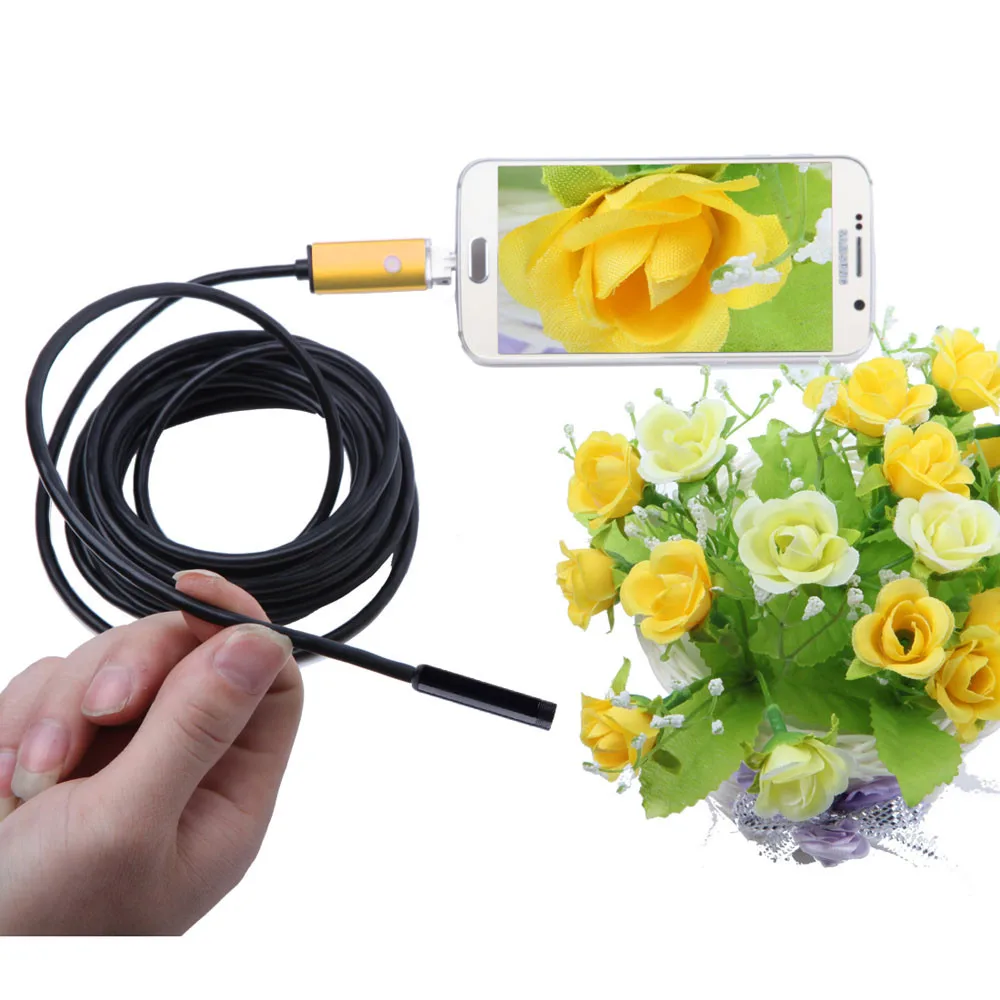 Ouhaobin 2 в 1 Android USB эндоскоп осмотр 7 мм камера 6 светодиодный HD IP67 Водонепроницаемый
