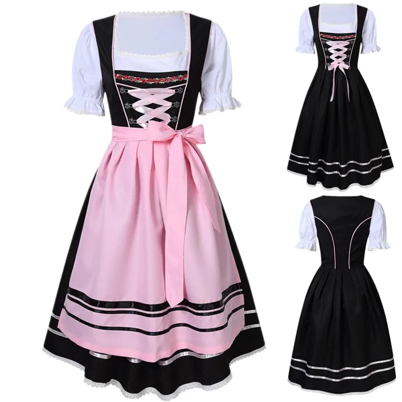 Баварское Платье Dirndl женский костюм на Октоберфест пивная горничная наряд