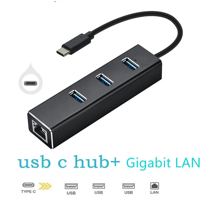 Baolyda Алюминий Тип usb c USB концентратор до RJ45 кабель Переходник C на 3 0 адаптер для