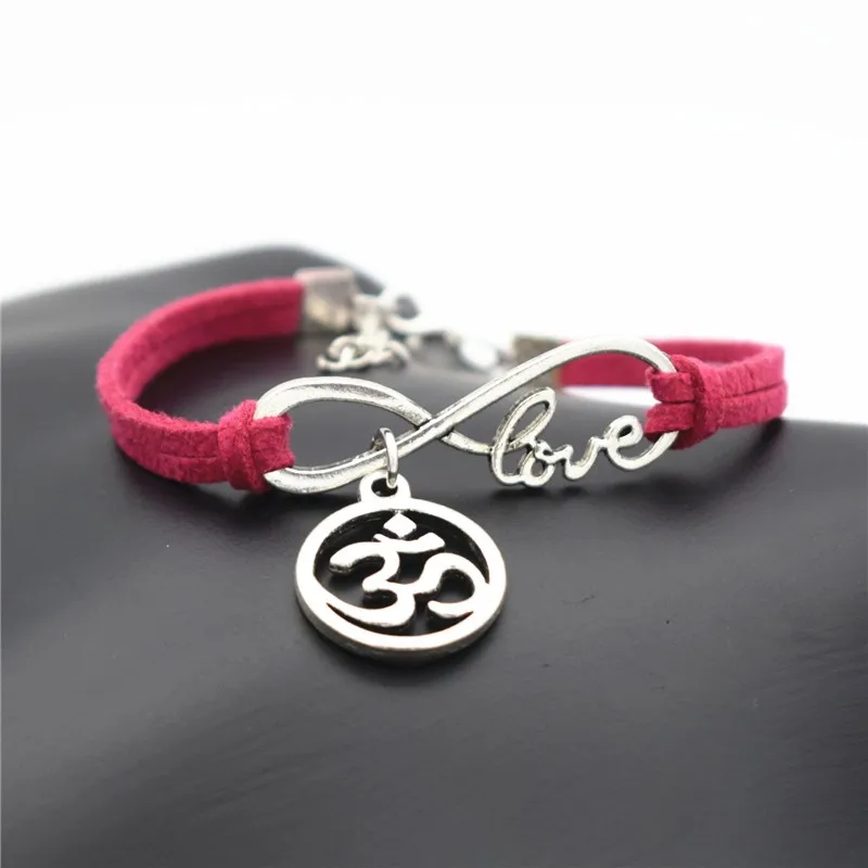 7 цветов античный Бесконечность Исцеление намаст Ом я люблю Йога кулон браслеты