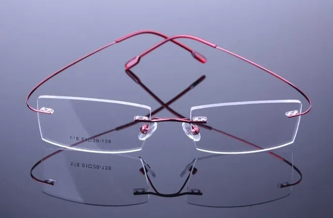 (12 шт./лот) титановая оправа для очков без оправы с эффектом памяти/металлическая