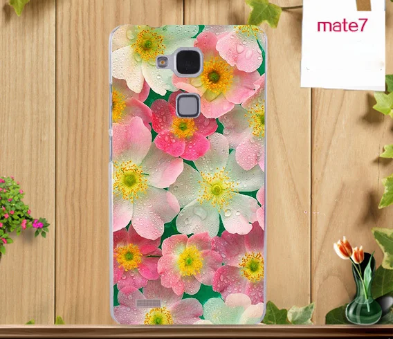 Заводская цена 9 стилей окрашенный чехол для Huawei mate 7 Красочный Рисунок красивые