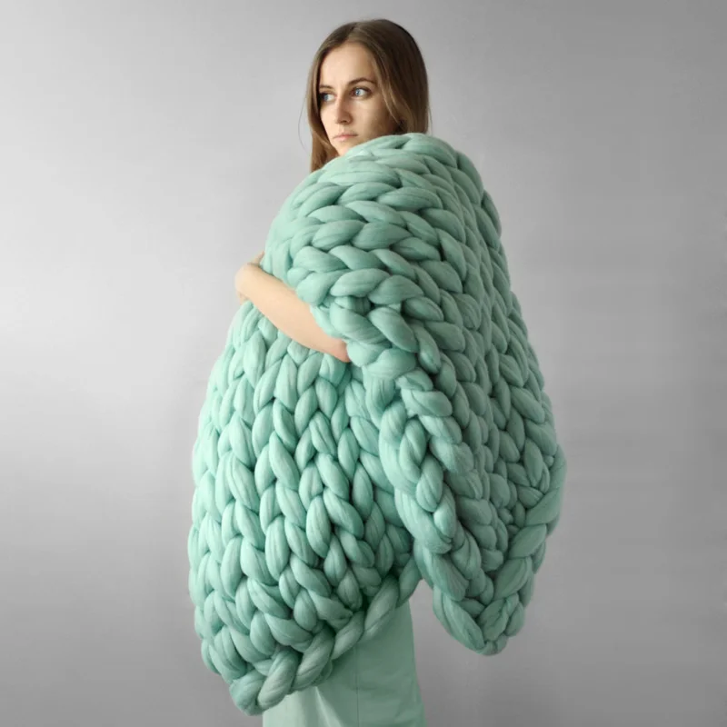 500 г сверхплотная пряжа для вязания из мериносовой шерсти толщина 6 см недорогая