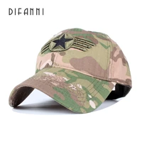 difanni high quality us army pentagram tactical caps mens brand baseball cap us swat camo camouflage hats snapback cap gorras