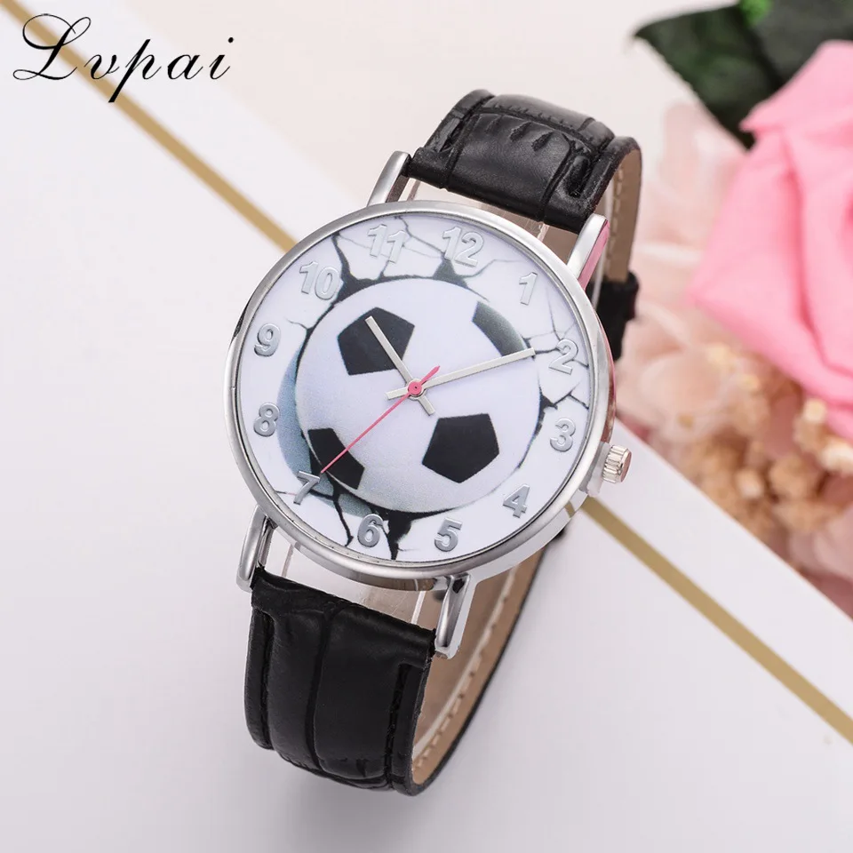 Lvpai Dress Watches Men Women Bracelet Watch Leather Strap Football Sport Clock Luxury Brand Silver Masculino Relojes LP453 | Наручные