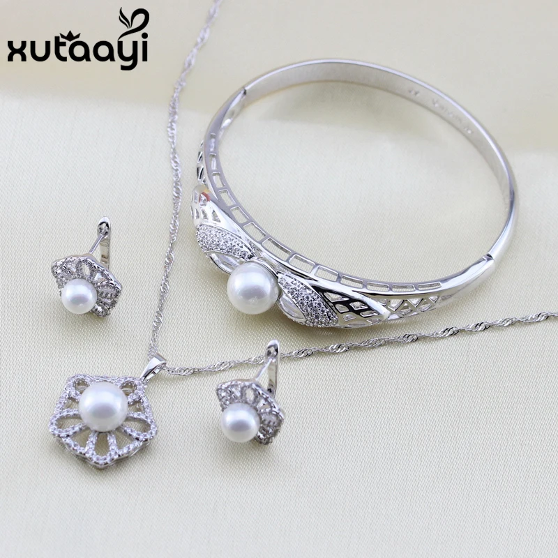 Комплект из колье серёг и браслета с искусственным жемчугом|colorful jewelry sets|jewelry sets for