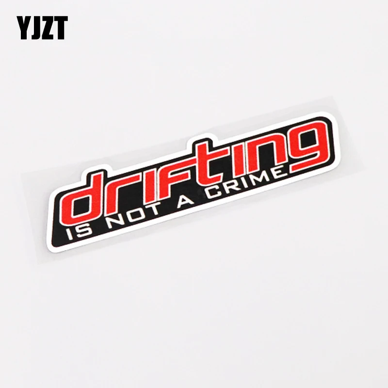 Модные светоотражающие наклейки YJZT 12 см * 2 7 JDM Driftting не является преступником