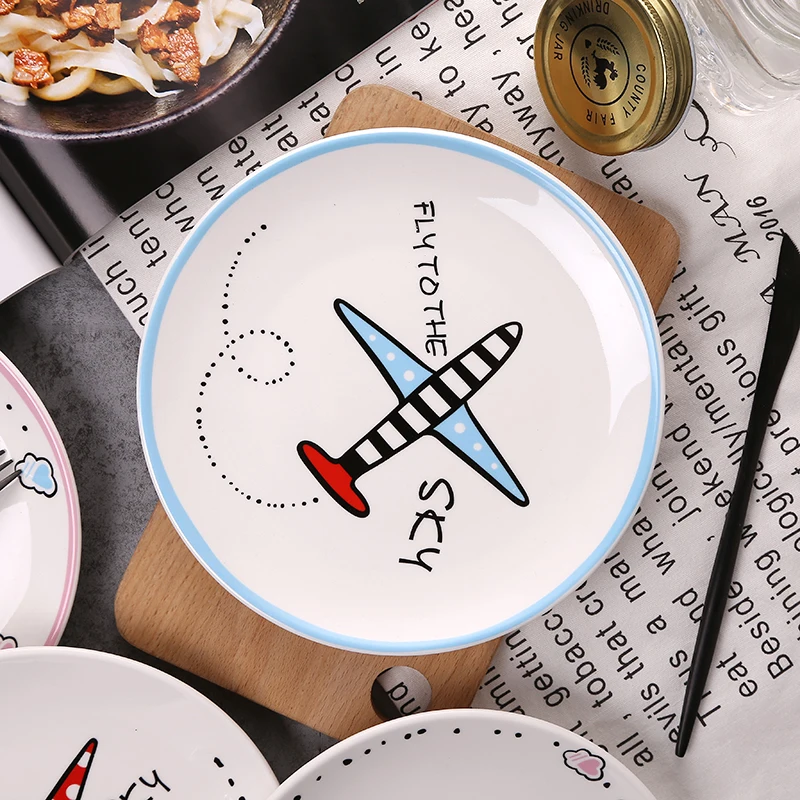 Белый фарфоровый поднос посуда и тарелки керамический ужин для ресторана