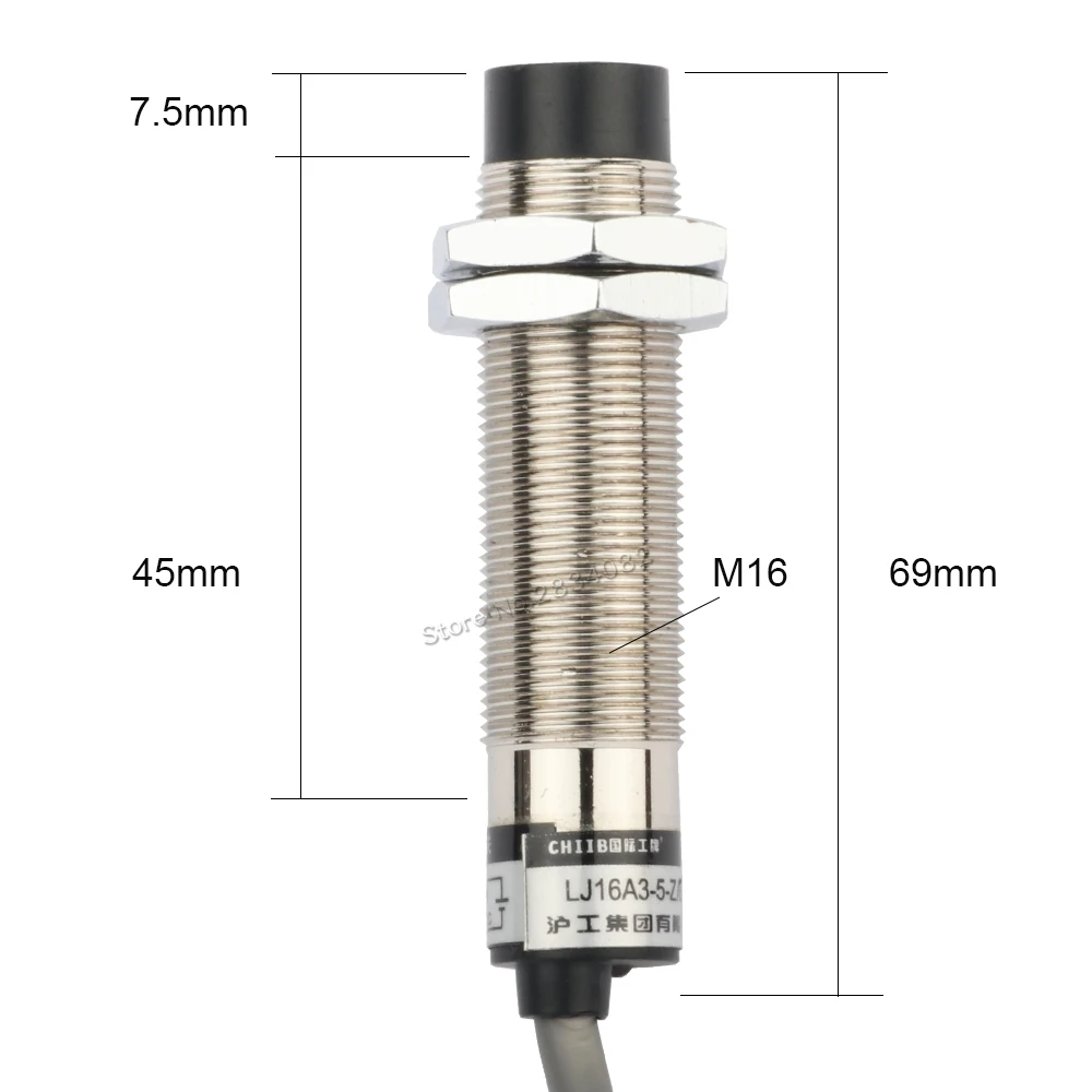 M16 AC220V DC24V 3 провода 2 NC без индуктивной магнитной связи переключатель 5 мм