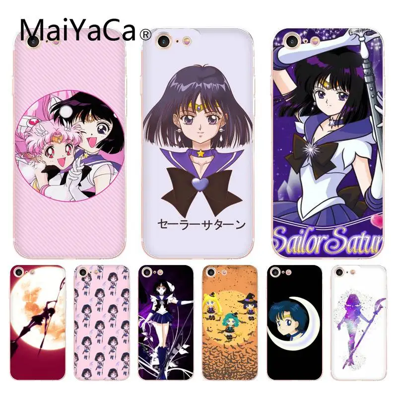 Чехол MaiYaCa для iphone 7 6 X модный прозрачный чехол Сейлор Мун Сатурн iPhone 8 6S Plus XS XR