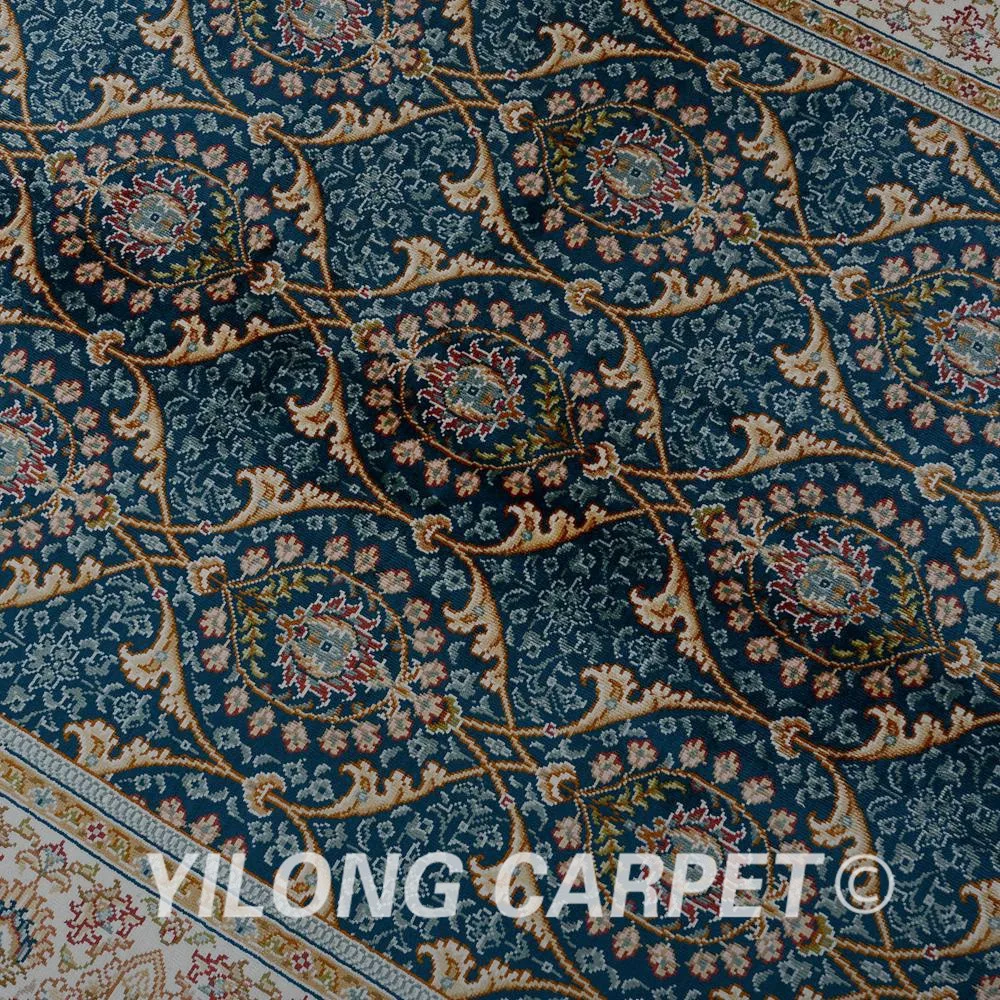 Yilong 3 5 &quotx 2&quot Античный Восточный темно синий ковер изысканный ручной Узелок hereke