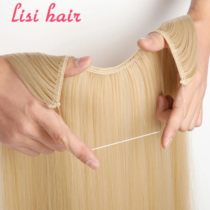 LISI HAIR 24 дюйма женские волосы для наращивания лески коричневые светлые
