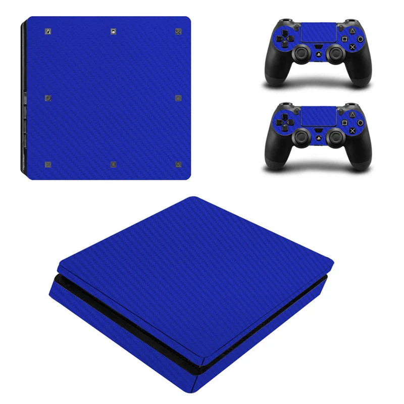 Наклейка из углеродного волокна для консоли Sony Playstation 4 Slim 2 шт. Виниловая наклейка