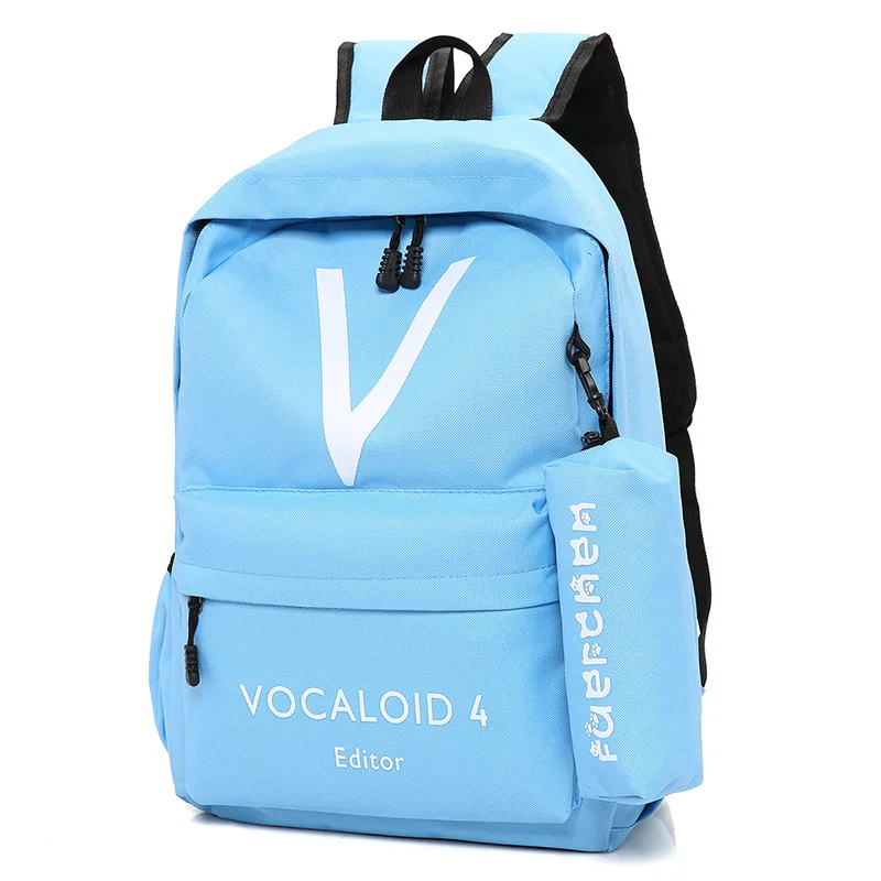 Blue Wobag женский Одноцветный студенческий парусник Изысканная сумка-карандаш большой емкости многокарманный студенческий рюкзак - Цвет: Blue