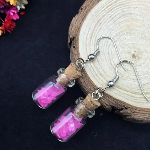 1 пара новые модные женские серьги ручной работы в виде флаконов желаний с