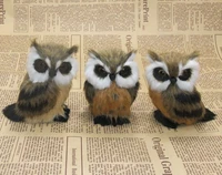 3 pieces a lot small cute creative simulation owl toys polyethylenefur owl dolls gift about 12cm 2137
