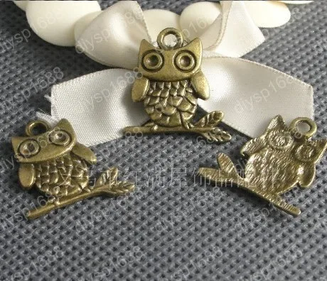 

Fashion Jewelry Findings Accessories charm pendant alloy bead Antique Bronze 23*23MM owl shape 100PCS JJA13648