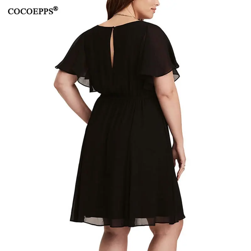 Летнее платье COCOEPPS 2019 женское осеннее женская одежда с запахом офисное