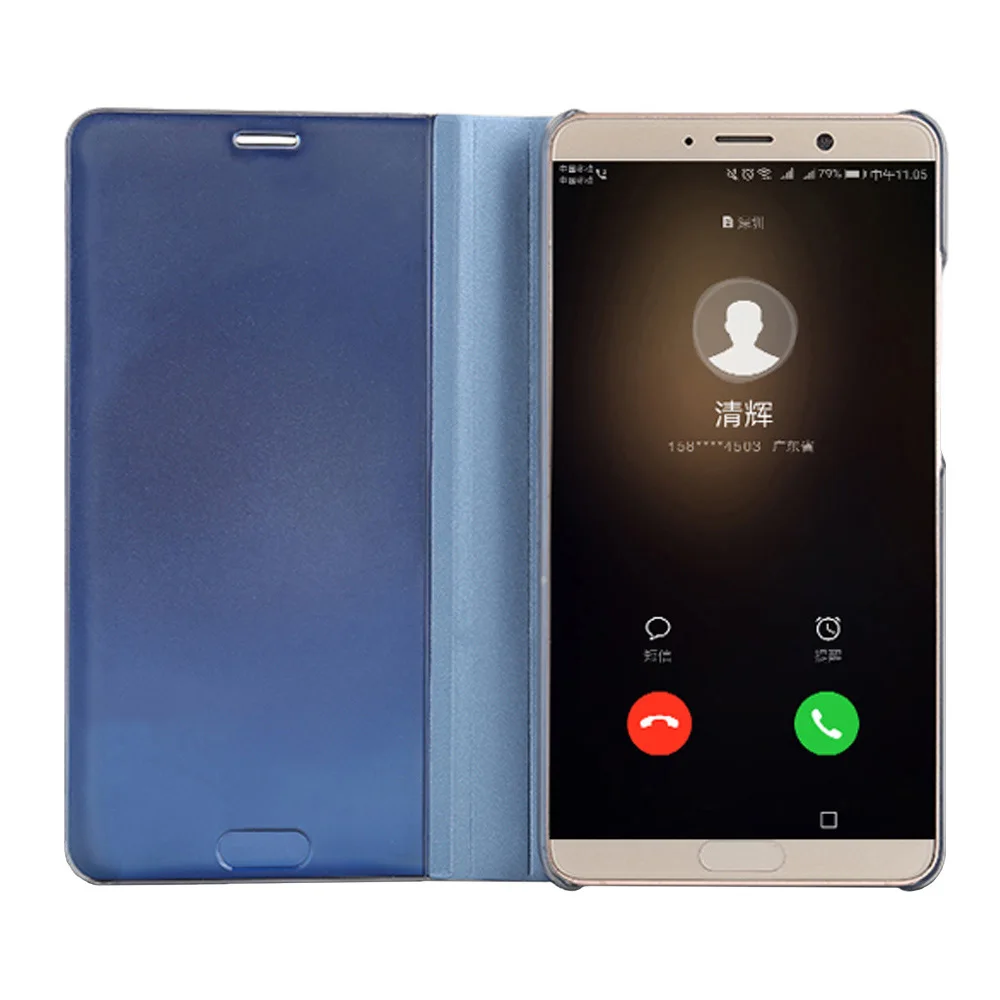 Откидной зеркальный чехол кожаный для Huawei P8 P9 Honor 8 Lite GR3 2017 P8lite P9lite телефона