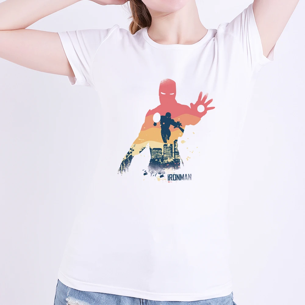 Модная футболка Marvel Мстители Железный человек супергерой Человек паук Бэтмен