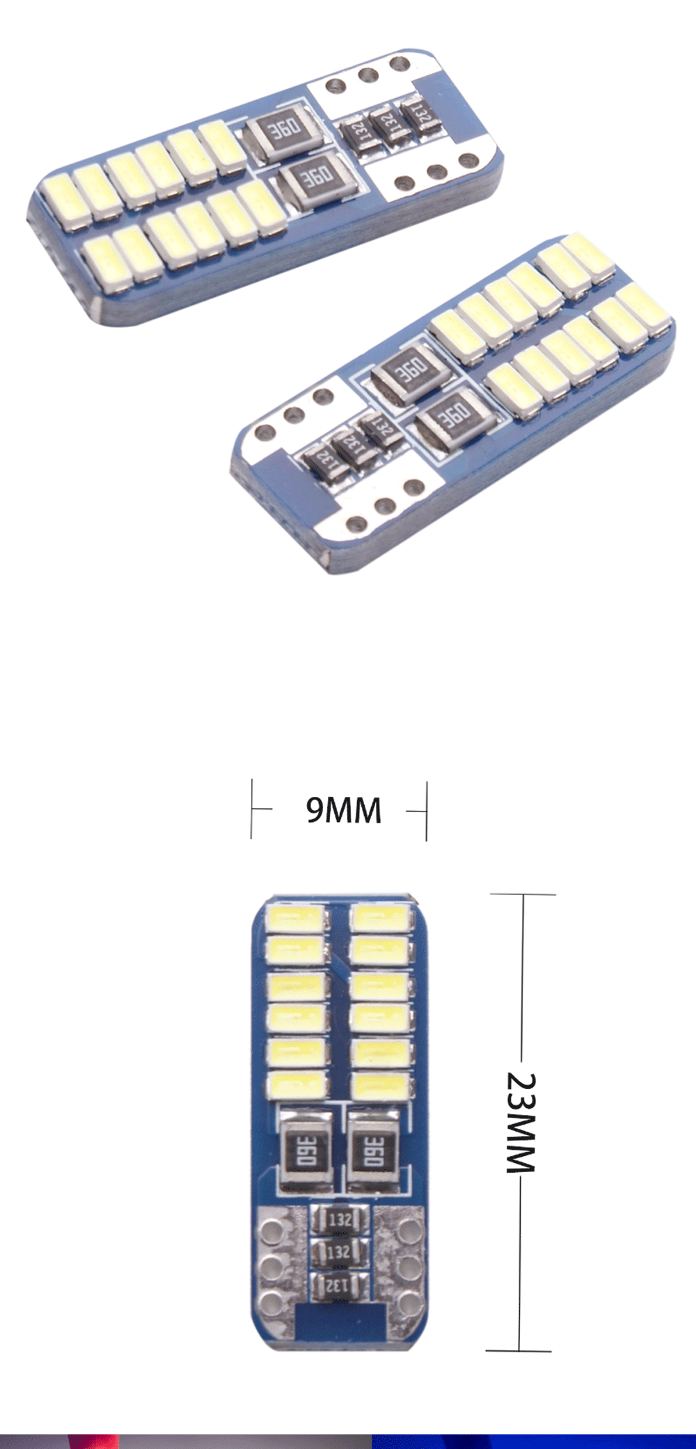 10 шт. T10 светодиодный 194 W5W 24 светодиодный 3014SMD CANBUS ERROR FREE автомобиля клиновидные боковые светильник чтения светильник Подсветка регистрационного номера 12v
