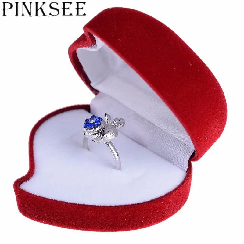 Коробка для хранения ювелирных украшений в форме красного сердца|ring box|ring boxes