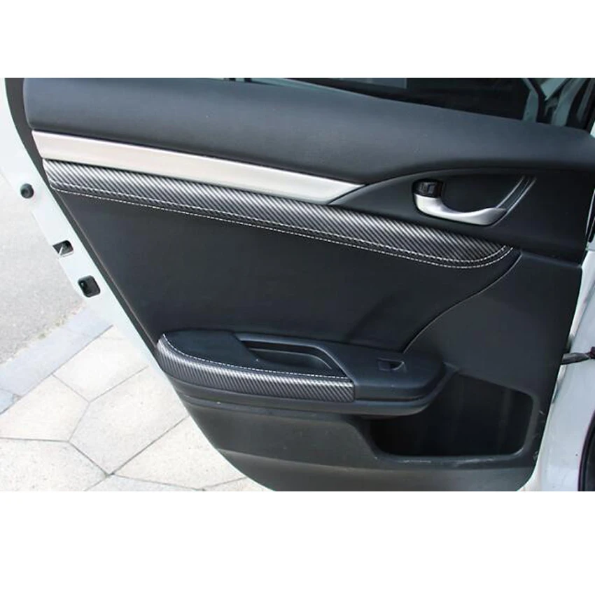 Подходит для Honda Civic Sedan 10th 2016 2017 LHD Автомобильный Дверной подлокотник панель