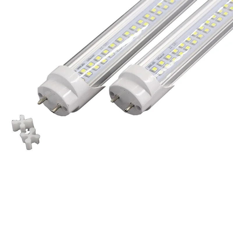 FEDEX КОРАБЛЬ T8 LED Трубки 28 ФУТА Вт 2800LM SMD2835 Светодиоды Лампа 4 футов 1.2 м Двойной ряд